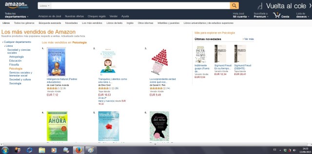 IN nº 1 Amazon, psicología 13-09-2015 libros